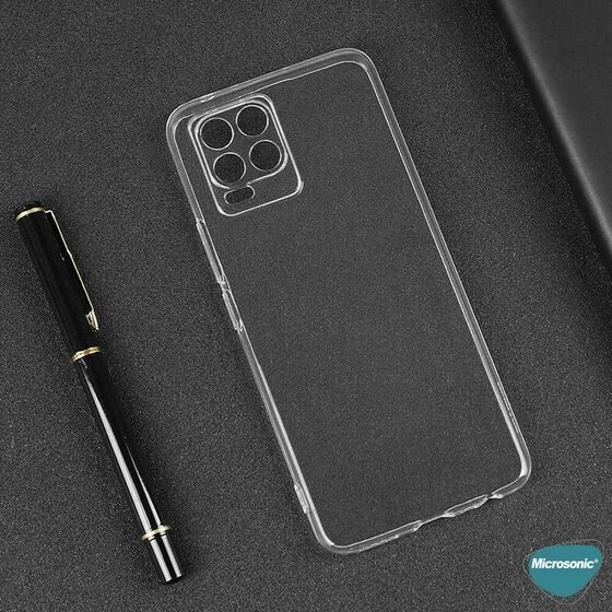 Microsonic Realme 8 Pro Kılıf Transparent Soft Beyaz