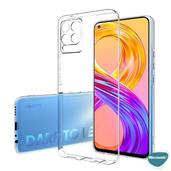 Microsonic Realme 8 Pro Kılıf Transparent Soft Beyaz