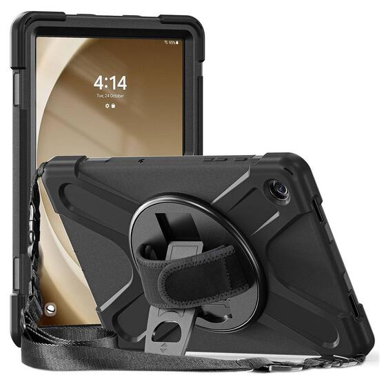 Microsonic Samsung Galaxy Tab A9 Plus Kılıf Heavy Defender Siyah