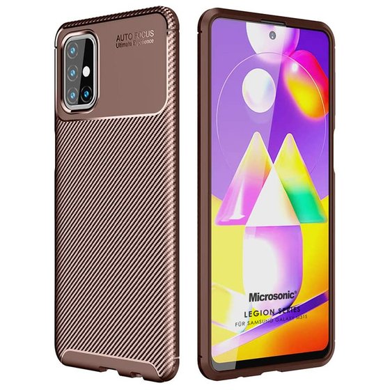 Microsonic Samsung Galaxy M31s Kılıf Legion Series Kahverengi