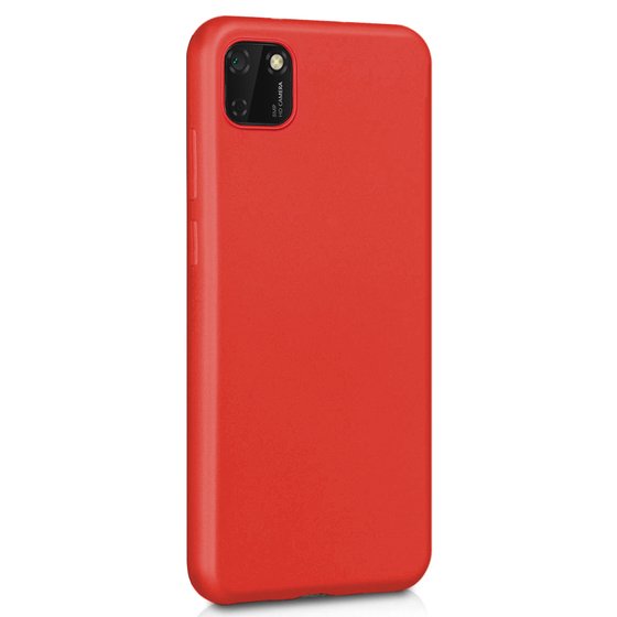 Microsonic Matte Silicone Huawei Y5P Kılıf Kırmızı