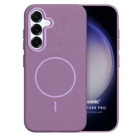 Microsonic Samsung Galaxy A56 Kılıf MagLeather Pro Lila