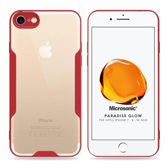 Microsonic Apple iPhone SE 2022 Kılıf Paradise Glow Kırmızı