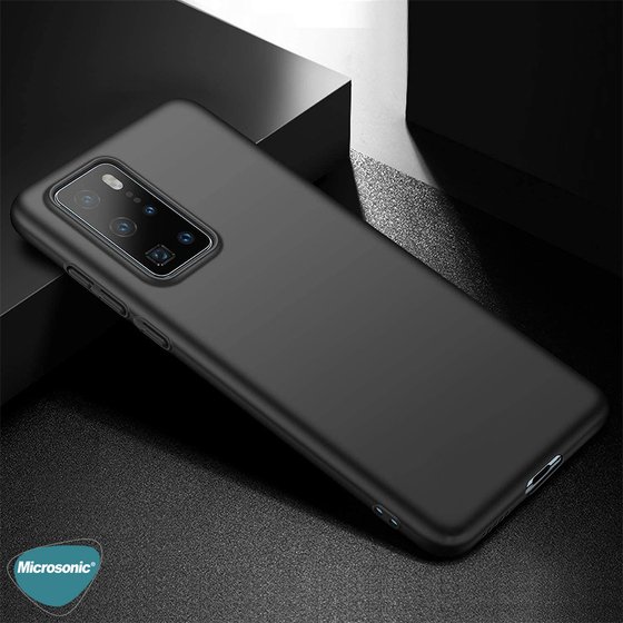 Microsonic Matte Silicone Huawei P40 Kılıf Rose Gold