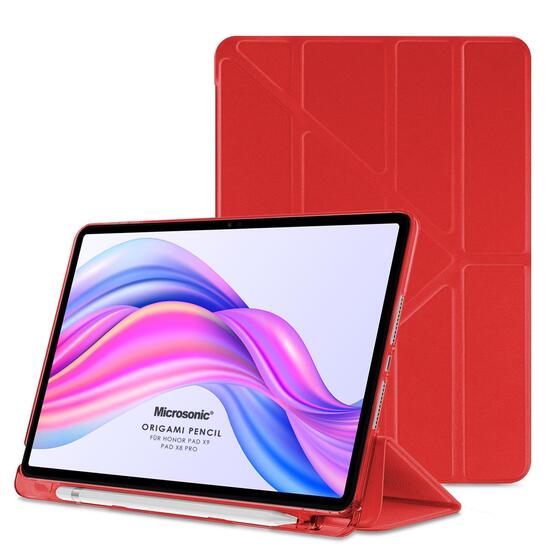 Microsonic Huawei MatePad SE 11 Kılıf Origami Pencil Kırmızı