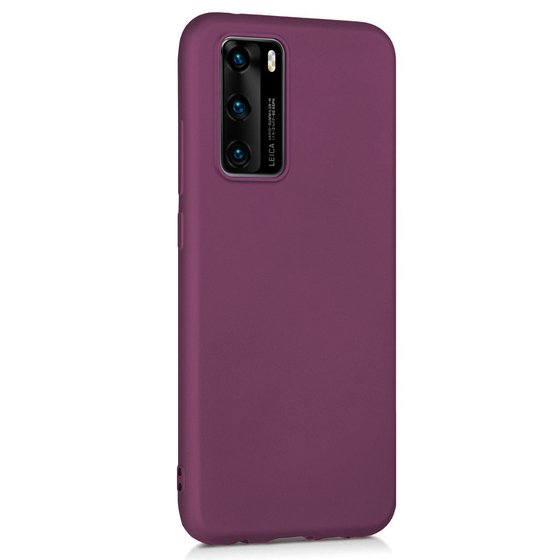 Microsonic Matte Silicone Huawei P40 Kılıf Mor