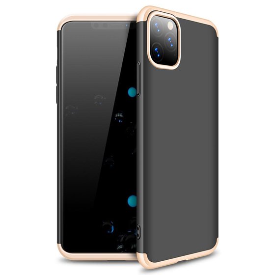 Microsonic Apple iPhone 11 Pro (5.8'') Kılıf Double Dip 360 Protective Siyah Gold