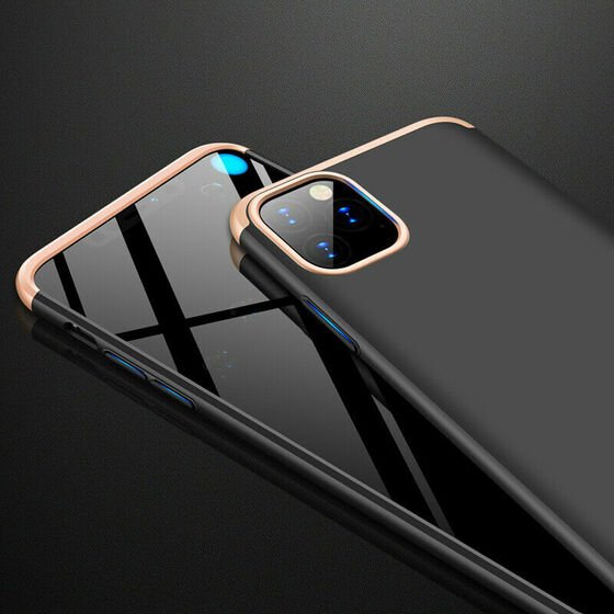 Microsonic Apple iPhone 11 Pro (5.8'') Kılıf Double Dip 360 Protective Siyah Gold