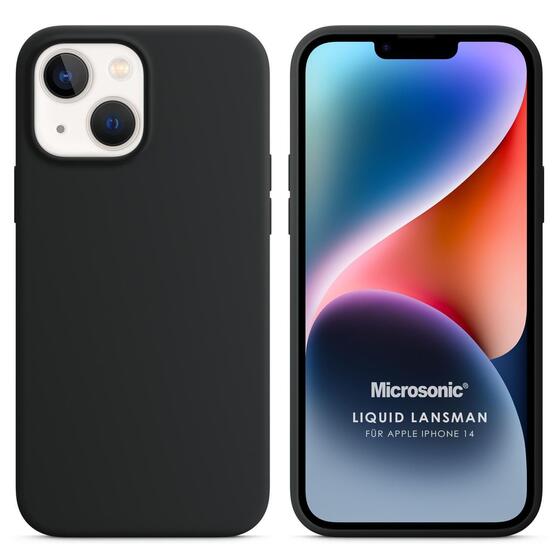 Microsonic Apple iPhone 14 Kılıf Liquid Lansman Silikon Siyah