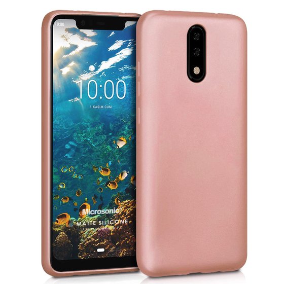 Microsonic Matte Silicone Casper Via P3 Kılıf Rose Gold