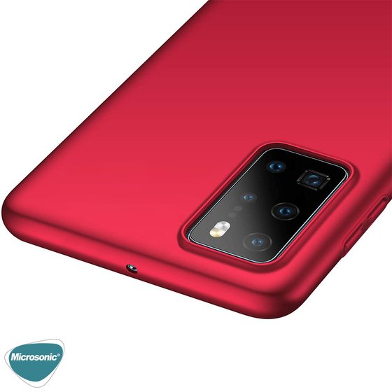 Microsonic Matte Silicone Huawei P40 Kılıf Mavi