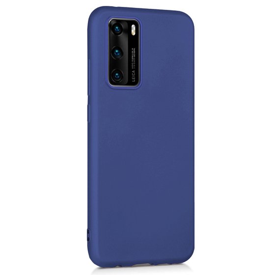 Microsonic Matte Silicone Huawei P40 Kılıf Lacivert