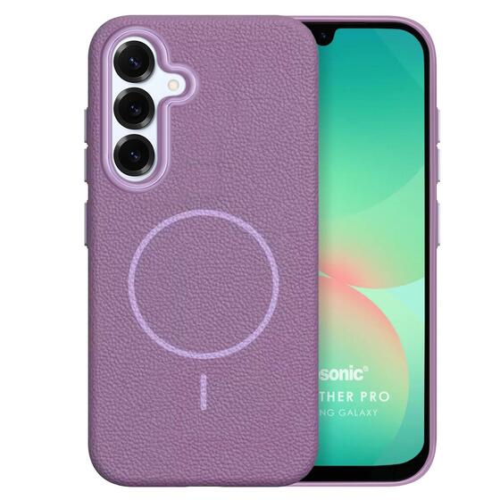 Microsonic Samsung Galaxy A26 Kılıf MagLeather Pro Lila