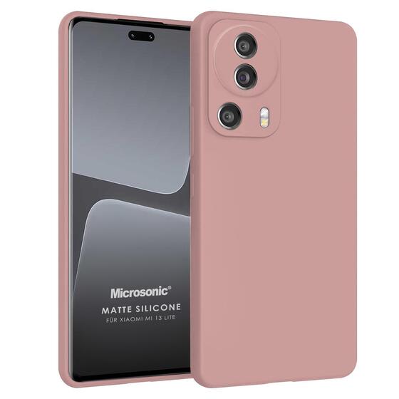 Microsonic Matte Silicone Xiaomi Mi 13 Lite Kılıf Rose Gold