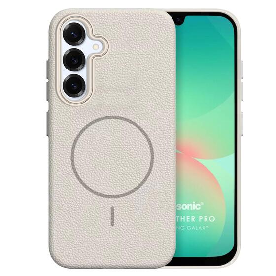 Microsonic Samsung Galaxy A26 Kılıf MagLeather Pro Bej
