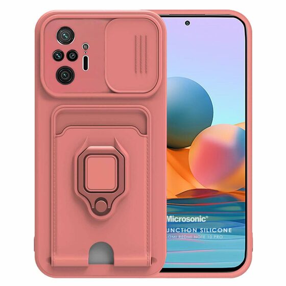 Microsonic Xiaomi Redmi Note 10 Pro Kılıf Multifunction Silicone Pembe