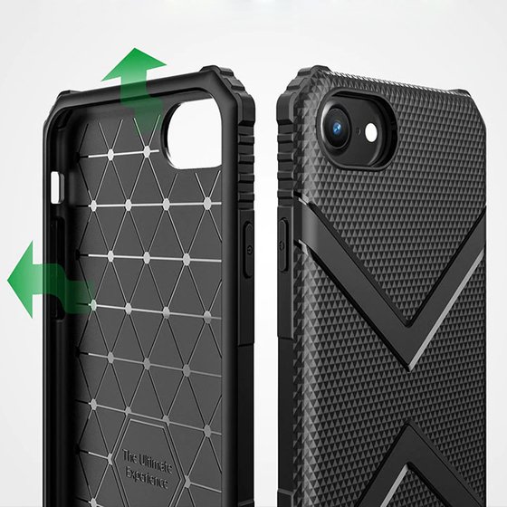 Microsonic Apple iPhone 8 Kılıf Diamond Shield Siyah