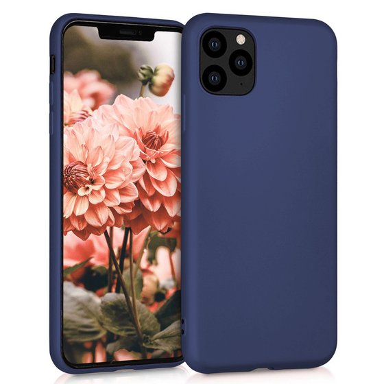 Microsonic Matte Silicone Apple iPhone 11 Pro Max (6.5'') Kılıf Lacivert