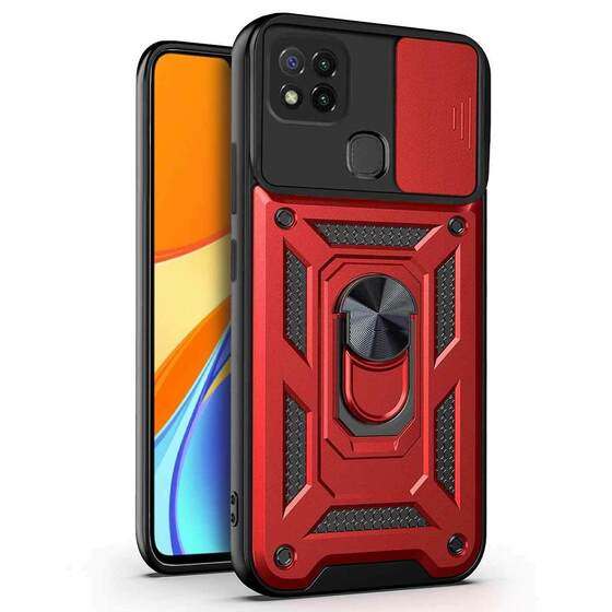 Microsonic Xiaomi Redmi 9C Kılıf Impact Resistant Kırmızı