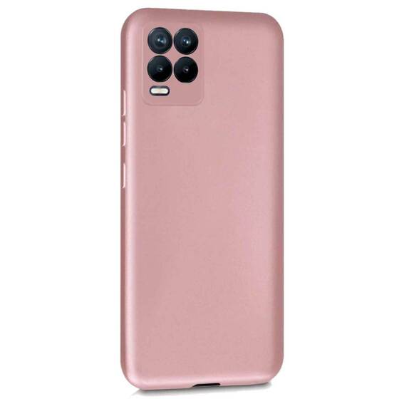 Microsonic Matte Silicone Realme 8 Kılıf Rose Gold