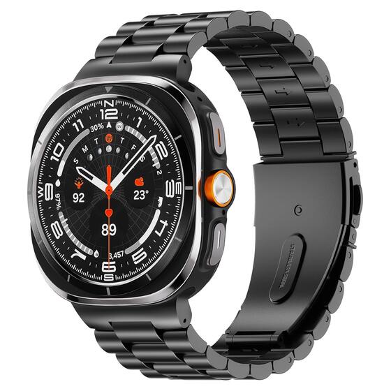 Microsonic Samsung Galaxy Watch Ultra Metal Stainless Steel Kordon Siyah