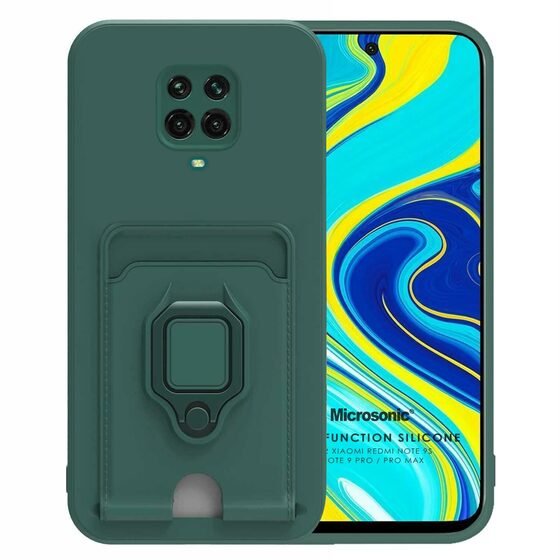 Microsonic Xiaomi Redmi Note 9 Pro Kılıf Multifunction Silicone Yeşil