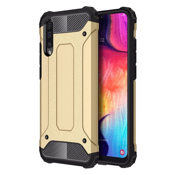 Microsonic Samsung Galaxy A50 Kılıf Rugged Armor Gold