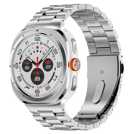 Microsonic Samsung Galaxy Watch Ultra Metal Stainless Steel Kordon Gümüş