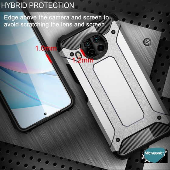 Microsonic Xiaomi Redmi Note 9 Pro 5G Kılıf Rugged Armor Siyah