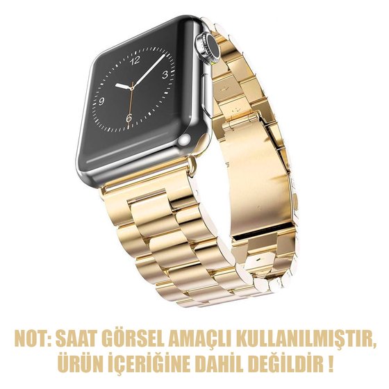 Microsonic Apple Watch Series 10 42mm Metal Stainless Steel Kordon Gold