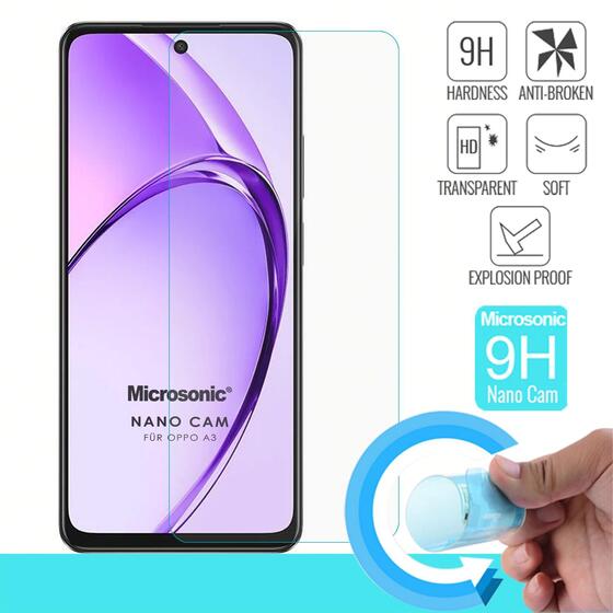 Microsonic Oppo A3 Nano Glass Cam Ekran Koruyucu