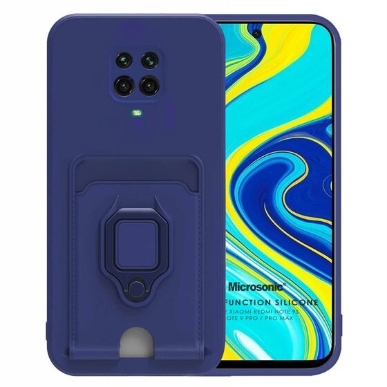 Microsonic Xiaomi Redmi Note 9 Pro Kılıf Multifunction Silicone Lacivert