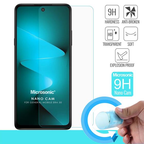 Microsonic General Mobile Era 50 Nano Glass Cam Ekran Koruyucu