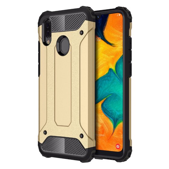 Microsonic Samsung Galaxy A30 Kılıf Rugged Armor Gold