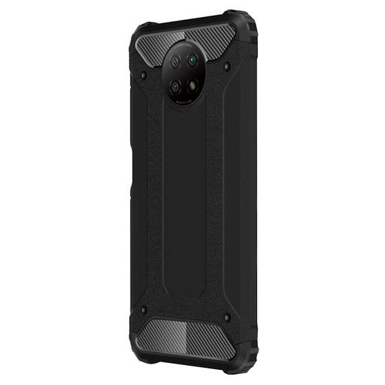 Microsonic Xiaomi Redmi Note 9 5G Kılıf Rugged Armor Siyah