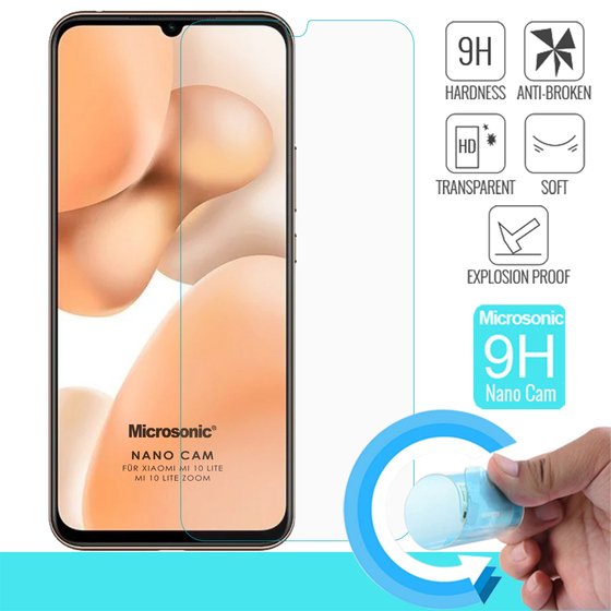 Microsonic Xiaomi Mi 10 Lite Nano Glass Cam Ekran Koruyucu