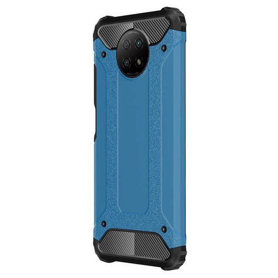 Microsonic Xiaomi Redmi Note 9 5G Kılıf Rugged Armor Mavi