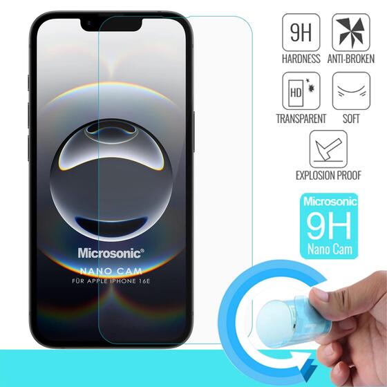 Microsonic Apple iPhone 16e Nano Glass Cam Ekran Koruyucu