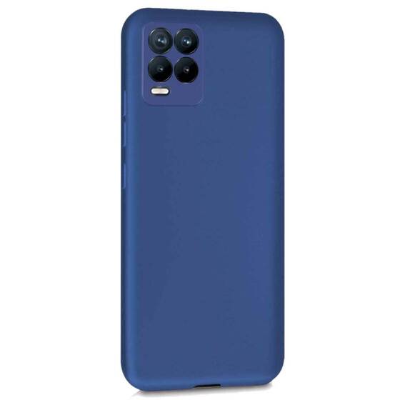 Microsonic Matte Silicone Realme 8 Pro Kılıf Lacivert