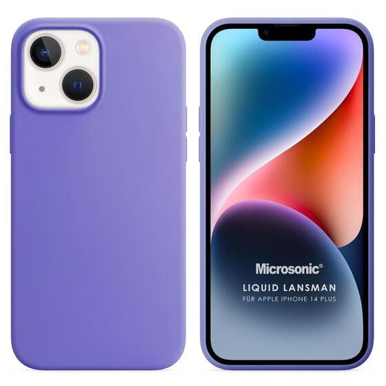 Microsonic Apple iPhone 14 Plus Kılıf Liquid Lansman Silikon Lila