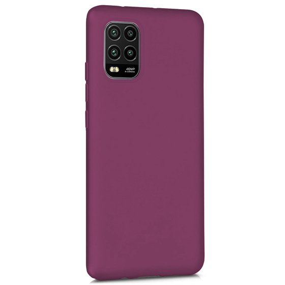 Microsonic Matte Silicone Xiaomi Mi 10 Lite Kılıf Mor