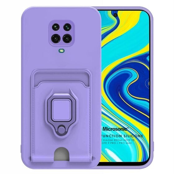 Microsonic Xiaomi Redmi Note 9S Kılıf Multifunction Silicone Lila