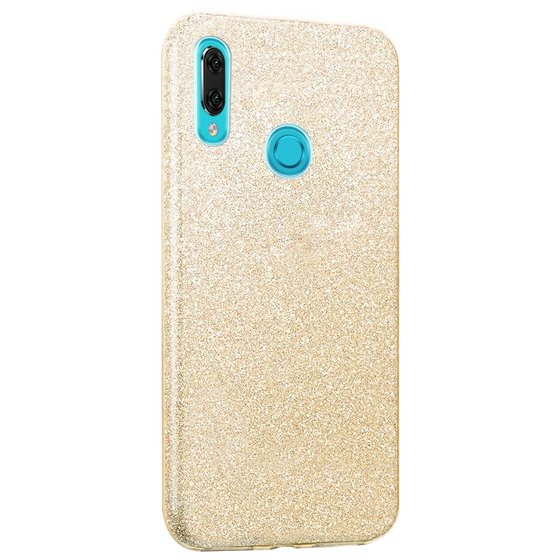 Microsonic Huawei Y7 2019 Kılıf Sparkle Shiny Gold