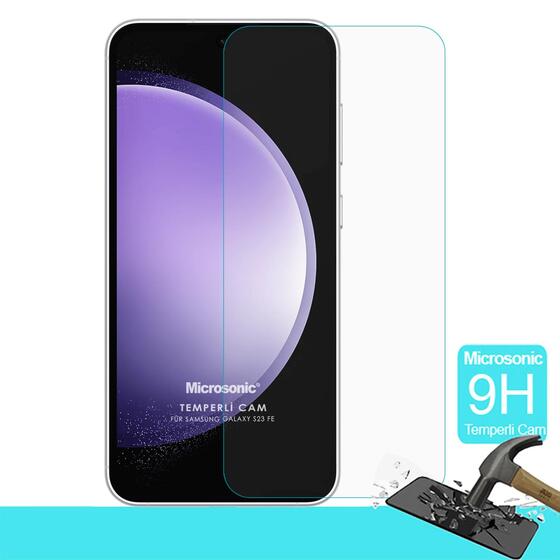 Microsonic Samsung Galaxy S23 FE Tempered Glass Cam Ekran Koruyucu