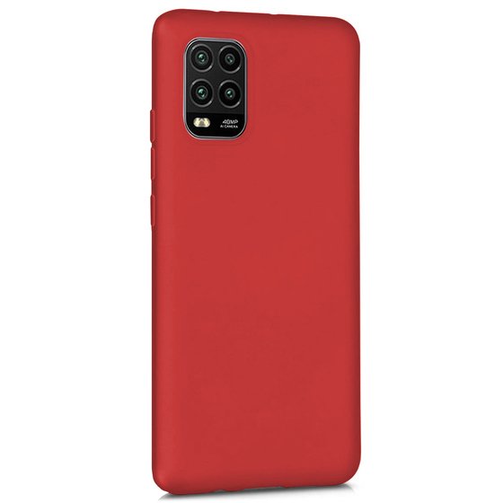 Microsonic Matte Silicone Xiaomi Mi 10 Lite Kılıf Kırmızı