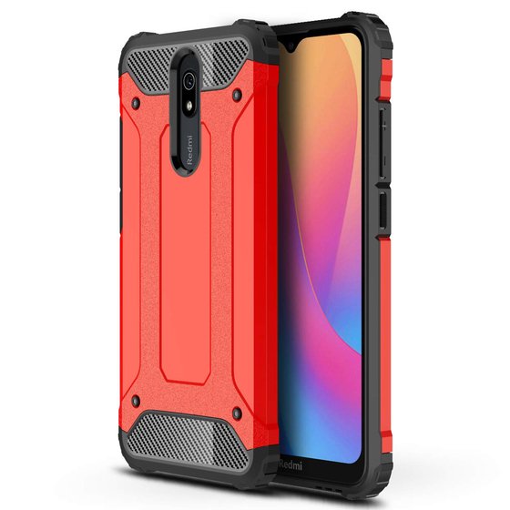 Microsonic Xiaomi Redmi 8A Kılıf Rugged Armor Kırmızı