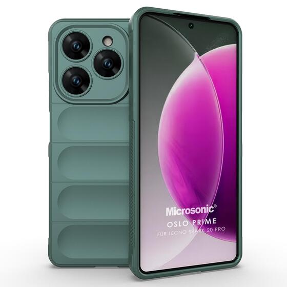 Microsonic TECNO Spark 20 Pro Kılıf Oslo Prime Yeşil