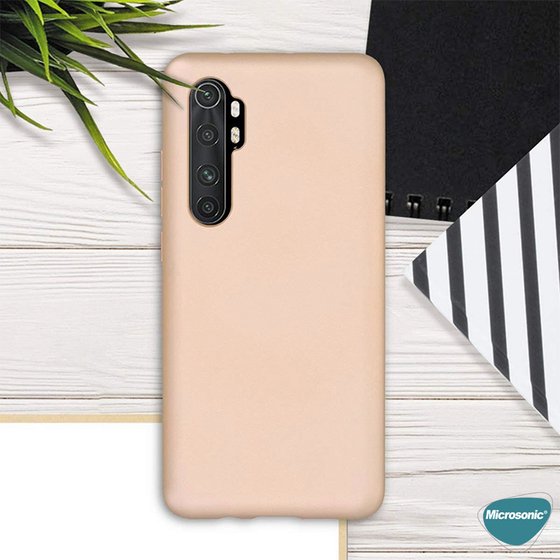 Microsonic Matte Silicone Xiaomi Mi Note 10 Lite Kılıf Siyah