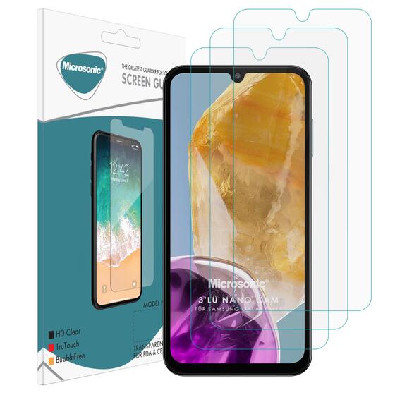 Microsonic Samsung Galaxy M15 Screen Protector Nano Glass Cam Ekran Koruyucu (3`lü Paket)