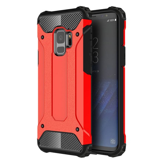 Microsonic Samsung Galaxy S9 Kılıf Rugged Armor Kırmızı